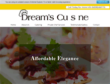 Tablet Screenshot of dreamscuisine.com